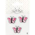 Thermocollants papillons roses 2x1 cm - 1000