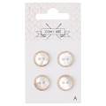 Boutons nacres 14mm cuivr&eacute; - 1000