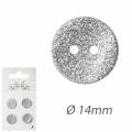 Boutons nacre akoya 14mm argent - 1000