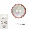 Boutons nacre akoya 18mm rose - 1000