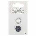 Boutons nacres 15mm bleu - 1000