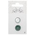 Boutons nacres 15mm vert - 1000