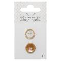 Boutons nacres 15mm orange - 1000
