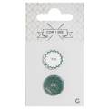 Boutons nacres 18mm vert - 1000