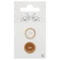 Boutons nacres 18mm orange - 1000