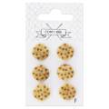 Boutons coeur 15mm bois - 1000