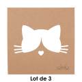 Gabarit pochoir en carton kraft chat - 1000