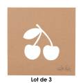 Gabarit pochoir en carton kraft cerises - 1000