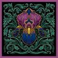 Coussin p&eacute;n&eacute;lope antique - iris - 150