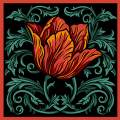 Coussin p&eacute;n&eacute;lope antique - tulipe - 150