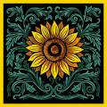 Coussin p&eacute;n&eacute;lope antique - tournesol - 150