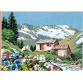 Canevas 45/60 - Le chalet de l'alpage fleuri - 150