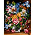 Canevas 60/80 - Bouquet papillon - 150