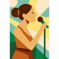 Canevas 30/40 Chanteuse - 150