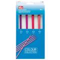 Aiguille tricot 2 ptes Jeux de 5 alu assorties - 17