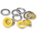 Œillets + rondelles 11mm jaune 20pc - 17