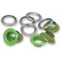 Œillets + rondelles 11mm vert clair 20pc - 17