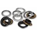Œillets + rondelles 14mm noir 15pc - 17