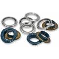 Œillets + rondelles 14mm marine 15pc - 17