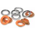 Œillets + rondelles 14mm orange 15pc - 17