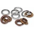 Œillets + rondelles 14mm brun foncé 15pc - 17