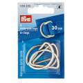 Anneaux demi ronds 30mm argent mat - 17