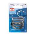 Anneaux demi-ronds 30mm gris foncé - 17