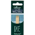 Aiguille tricot 2 pt bambou Takumi 12.5cm 2.00mm - 256