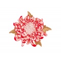 Appliqué fleur rouge x1 - 26