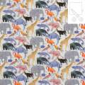 Coupon tissu Liberty Tana Lawn queue for the zoo 190 cm - 34