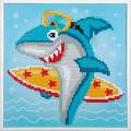 kit Diamond painting requin surf + cadre 24x24 cm - 4