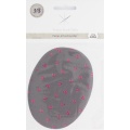 Coude thermocollant batiste gris cerises roses - 44