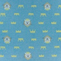 Tissu molleton sweat Kiyohara lion 83cm bleu - 468