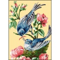 Canevas antique Luc 32/50 - Les oiseaux bleus - 47