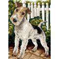 Canevas antique Luc 32/50 - Chien Fox terrier - 47