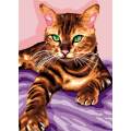 Canevas antique 32/50 - Le chat Caramel - 47