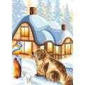 Canevas antique 32/50 - cottage d'hiver - 47