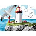 Canevas antique Luc 32/50 - A la pointe au phare - 47