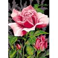 Canevas antique Luc 32/50 - roses - 47