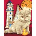 Canevas Luc antique 50/65 - Le chat Scottish fold - 47