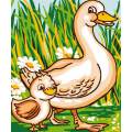 Kit Canevas Luc blanc 25/30cm - Canards - 47