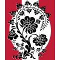 Kit Canevas Luc blanc 25/30cm - Déco fleur arabesque - 47