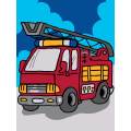 Kit Canevas Luc blanc 25/30cm - Camion pompier - 47