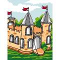 Kit Canevas Luc blanc 25/30cm - Château médieval - 47