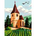 Kit Canevas Luc blanc 25/30cm - L'église - 47