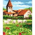 Kit Canevas Luc blanc 25/30cm - printemps - 47