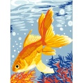 Kit Canevas Luc blanc 25/30cm - Poisson exotique - 47