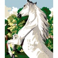 Kit Canevas Luc blanc 25/30cm - Cheval blanc - 47