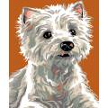 Kit Canevas Luc blanc 25/30cm - Chien Westie - 47