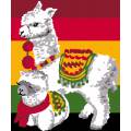 Kit Canevas Luc blanc 25/30cm - Les lamas - 47